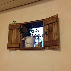 壁/天井/DIY/セリアすのこ/杉板/小窓...などのインテリア実例 - 2014-04-05 18:01:46