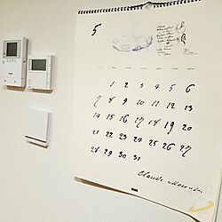 壁/天井/カレンダー/アート作品/シンプルインテリア/白が好き...などのインテリア実例 - 2017-05-03 22:39:07