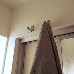 壁/天井/洗面脱衣所/ついに設置/タオル掛け/IKEAのインテリア実例 - 2014-04-12 17:25:55