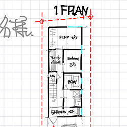 縦長住宅/間取り図/ラフプラン/注文住宅/部屋全体...などのインテリア実例 - 2019-09-06 20:44:00