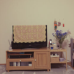 テレビ周り/生花を飾る/一人暮らし/ナチュラル/IKEA...などのインテリア実例 - 2021-02-07 19:38:17