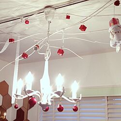 壁/天井/シャンデリア/IKEA/フランフラン/クリスマスのインテリア実例 - 2013-12-23 16:55:21