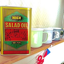 キッチン/マグカップ/缶/salad oil/ASOKOのインテリア実例 - 2015-03-22 11:02:29