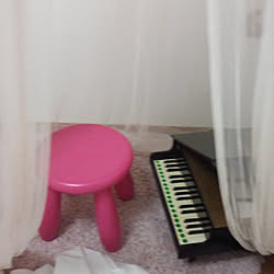 ベッド周り/てんがい 天蓋/KAWAIのピアノ/IKEAの椅子/ニトリのラグのインテリア実例 - 2021-07-11 15:46:14
