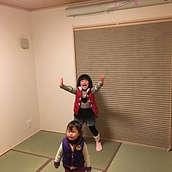 部屋全体/スクリーン/ブラインド 和紙/和紙のスクリーンブラインド？/畳のヘリはピンクです...などのインテリア実例 - 2017-02-22 22:40:52