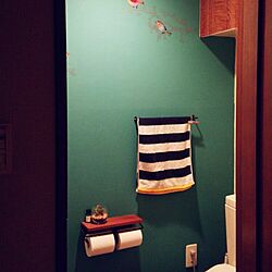 バス/トイレ/トイレ/壁をペンキで塗った人！/DIY/トイレの壁...などのインテリア実例 - 2015-12-02 22:32:54