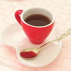 机/エスプレッソ/コーヒータイム♡/赤い小物/おうちカフェ...などのインテリア実例 - 2016-02-13 02:00:17