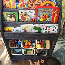 リビング/ブライワックス/おもちゃ収納/DIY/本棚のインテリア実例 - 2016-06-15 19:07:54