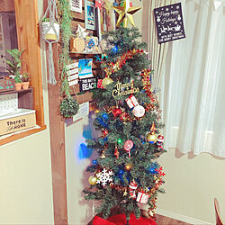 今年のクリスマス/セールでゲット/トイザらスのクリスマスツリー/クリスマスツリー180cm/クリスマス...などのインテリア実例 - 2021-12-20 21:19:03