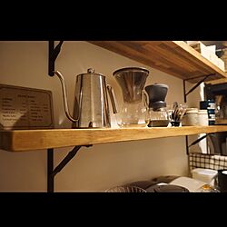 キッチン/ドリップコーヒー/KINTO/カフェ風/DIY食器棚...などのインテリア実例 - 2016-04-01 20:42:38