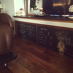机/黒板DIY/シャンプー椅子横/自宅リフォームサロンのインテリア実例 - 2014-11-24 16:21:32