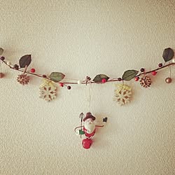 壁/天井/ディスプレイ/クリスマス/handmade/飾り...などのインテリア実例 - 2013-11-29 00:12:53