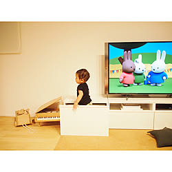 リビング/ミニピアノ/テレビボード/IKEA/無垢...などのインテリア実例 - 2018-03-05 08:12:48