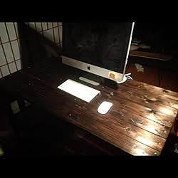 机/パソコン/iMac/DIY/焼き板のインテリア実例 - 2017-05-13 22:43:37