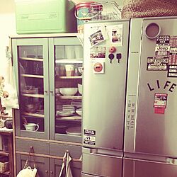キッチン/生活感溢れた部屋/生活感まる出しｗ/手作り/自分でマグネット...などのインテリア実例 - 2014-02-24 19:09:31