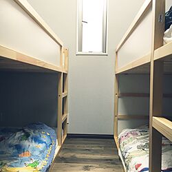 ベッド周り/無垢の床/4.5畳/子供の寝室/IKEAベッド...などのインテリア実例 - 2016-09-30 10:40:54