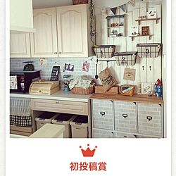 キッチン/板壁DIY/ニトリ/初投稿賞/DIY...などのインテリア実例 - 2017-06-22 18:03:09