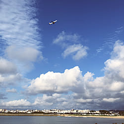 白い雲/飛行機/青い空/お出掛け/海...などのインテリア実例 - 2019-04-15 20:14:58