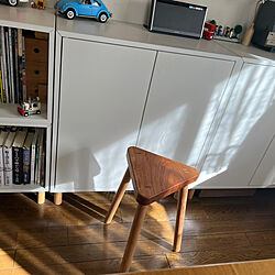 リビング/さんかくスツール/IKEA/猫と暮らす家/椅子好きのインテリア実例 - 2023-10-29 14:38:28