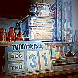 リビング/サリュのカレンダー/カレンダーリメイク/レターケース/リメ缶...などのインテリア実例 - 2015-12-31 11:29:08