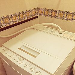 バス/トイレ/インテリアマスキングテープ/洗濯機周り/古い賃貸/壁紙DIYのインテリア実例 - 2017-05-11 10:44:39