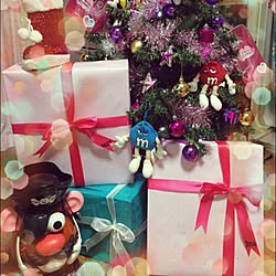 リビング/Xmas/クリスマスツリー/プレゼント/自分で包装♡...などのインテリア実例 - 2014-12-25 10:59:29
