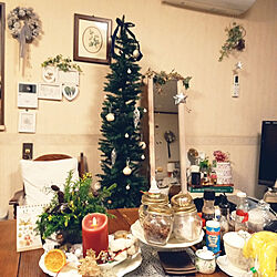 リビング/クリスマスツリー180cm/キャンドル/おうちカフェ/クリスマス...などのインテリア実例 - 2021-12-07 22:10:17