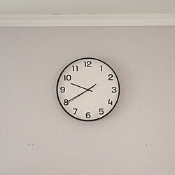 壁/天井/IKEA 時計/モノトーンインテリア/インダストリアル風のインテリア実例 - 2021-11-04 08:10:40