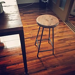 アイアン/stool/男前/溶接DIY/椅子...などのインテリア実例 - 2017-01-03 10:56:42