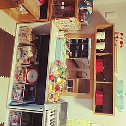 おもちゃ収納/無印良品 壁に付けられる家具/リビングのインテリア実例 - 2017-05-09 12:47:42
