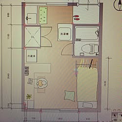 部屋全体/平面図/一人暮らしのインテリア実例 - 2016-01-12 11:34:19