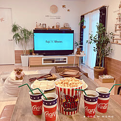 休日の過ごし方/ポップコーン/映画鑑賞/カフェ風インテリア/コメントお気遣いなく♡...などのインテリア実例 - 2022-02-13 12:38:16