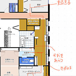 ランドリールーム→クローゼット/間取りのインテリア実例 - 2021-12-18 13:14:39