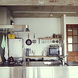 キッチン/一人暮らし/漆喰/DIYのインテリア実例 - 2016-05-08 08:14:08