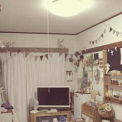 部屋全体/ナチュラル/手作り/DIY　/賃貸アパート...などのインテリア実例 - 2014-09-17 21:31:06