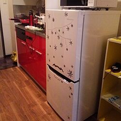 キッチン/一人暮らしはじめました/セリアのウォールステッカー/冷蔵庫リメイクのインテリア実例 - 2017-05-24 20:10:16