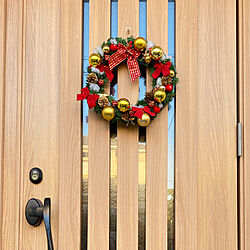 クリスマスリース/玄関ドア/クリスマス/玄関/入り口のインテリア実例 - 2021-12-10 13:42:32