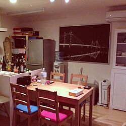 部屋全体/照明/IKEA/対面キッチン/モノトーン...などのインテリア実例 - 2013-10-14 19:14:28