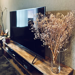 テレビボード/DIY/ドライフラワー/BRAVIA 55/シャープ...などのインテリア実例 - 2020-05-21 13:03:59