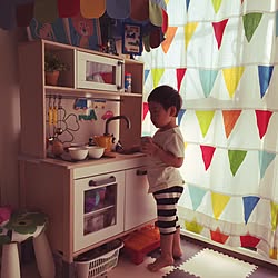 部屋全体/ままごと/marimekko/壁面/IKEA...などのインテリア実例 - 2015-06-07 18:46:31