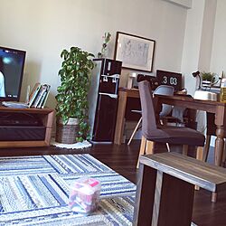 部屋全体/娘の作品/タイルカーペット/IKEA/テレビ台...などのインテリア実例 - 2016-04-06 15:08:46