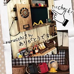 棚/tommyちゃんの黒板/rurucchiさんありがとう❤️/真似っこしちゃいました♪/電話風BOX...などのインテリア実例 - 2016-03-28 11:10:53