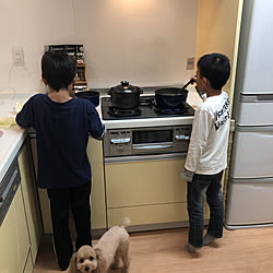 土鍋ごはん/L字型キッチン/お手伝い中/セリア/すっきり暮らしたい...などのインテリア実例 - 2019-11-04 17:04:46