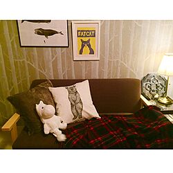 部屋全体/ムーミン/IKEA/一人暮らし/壁紙...などのインテリア実例 - 2017-03-06 23:23:43