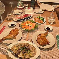 スーパーのお惣菜クリスマス/クリスマスディナー2022/キッチンのインテリア実例 - 2022-12-25 00:22:58