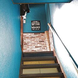 壁/天井/壁紙/あ、洗濯もんが...(´-ε-｀;)/階段のインテリア実例 - 2014-05-04 21:55:48
