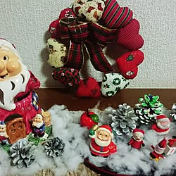 玄関/入り口/X'masディスプレイ/クリスマスインテリア/ハンドメイド雑貨/サンタクロース...などのインテリア実例 - 2016-12-08 23:04:48