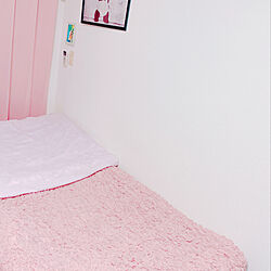 ベッドカバー/ベッド周り/ピンクが好き/ピンク好き/ピンクインテリア...などのインテリア実例 - 2022-08-05 02:01:00