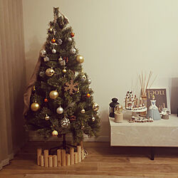 クリスマス/3COINS/クリスマスツリー150cm/LOWYAテレビボードのインテリア実例 - 2022-12-20 19:11:15
