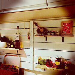 キッチン/飾り棚/足場板/DIY　/木製雑貨...などのインテリア実例 - 2013-11-21 21:19:00
